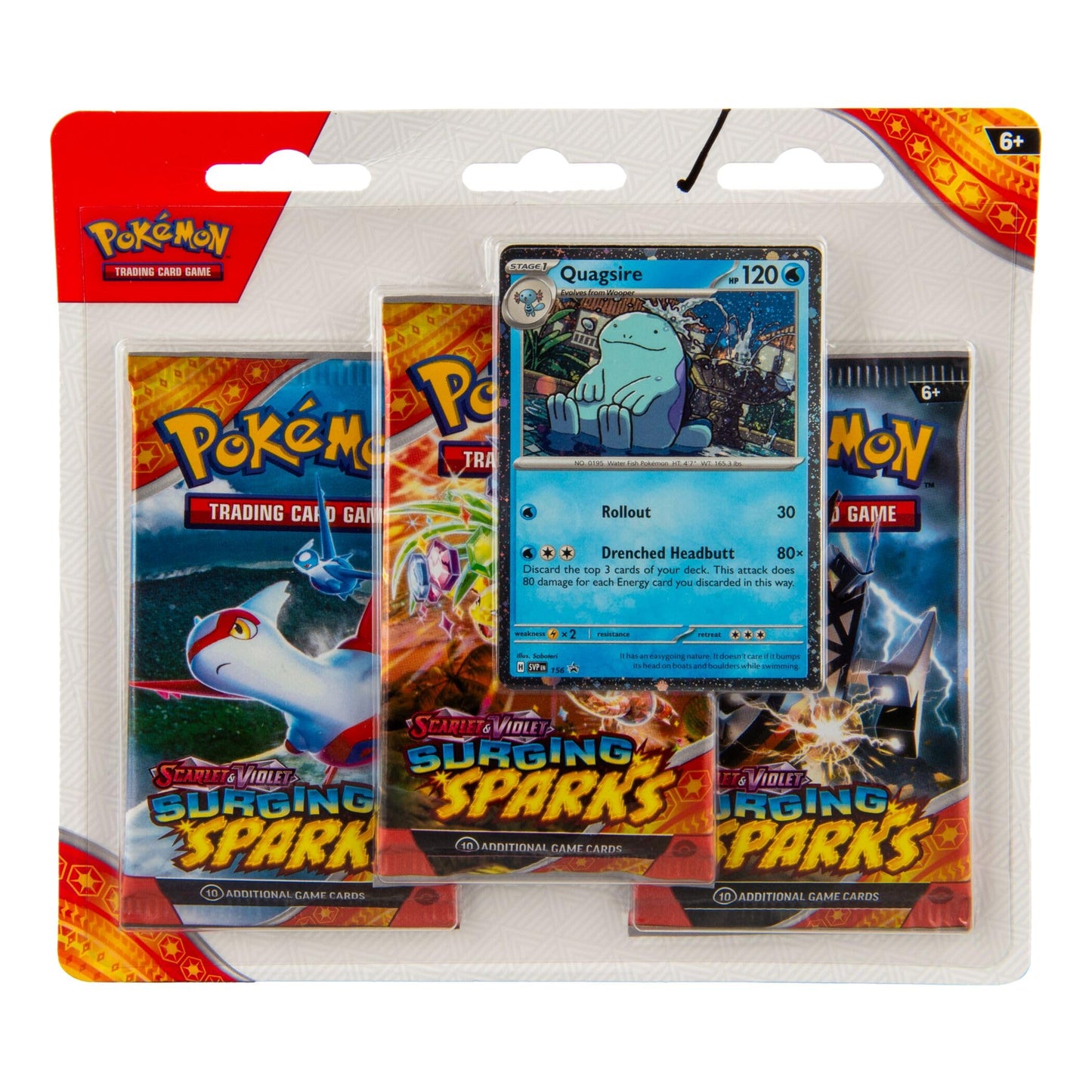 Surging Sparks 3-Pack Booster Blister quagsire