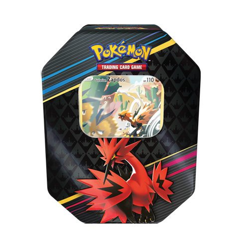 Crown Zenith Galarian Zapdos Tin