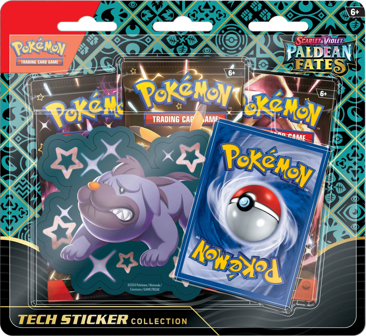 Paldean Fates 3 Pack Blister (Tech Sticker)