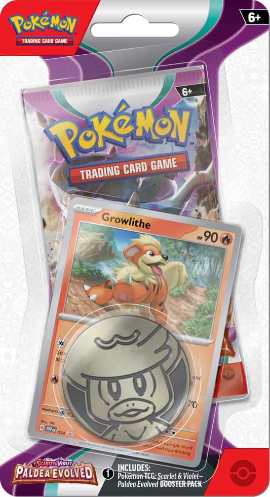 Paldea Evolved Checklane Blister – Growlithe